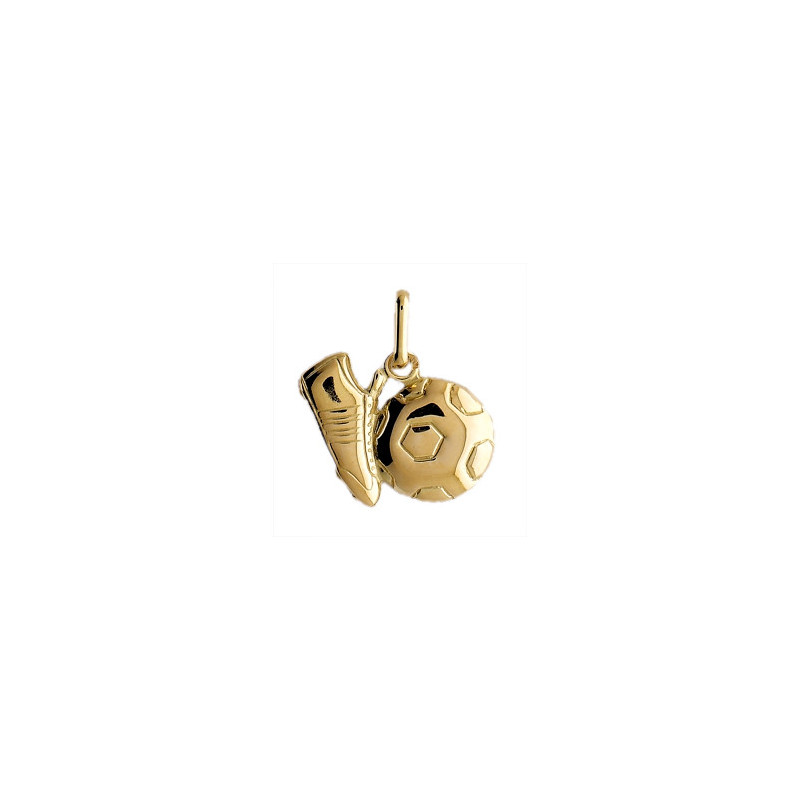 Pendentif ballon et chaussure football Or 9 carats  - Bijouterie La Petite Française