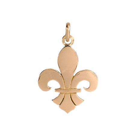 Pendentif Fleur de Lys Or 9 carats  - 27 X 18 MM 
