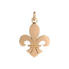 Pendentif Fleur de Lys Or 9 carats  - 27 X 18 MM 