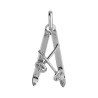 Pendentif paire de ski Or 9 carats  - Bijouterie La Petite Française