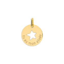 Pendentif tu es mon étoile Or 9 carats