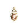 Pendentif camée volutes en or 9 carats  