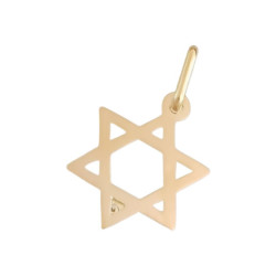 Pendentif Etoile de David diamant Or 9 carats
