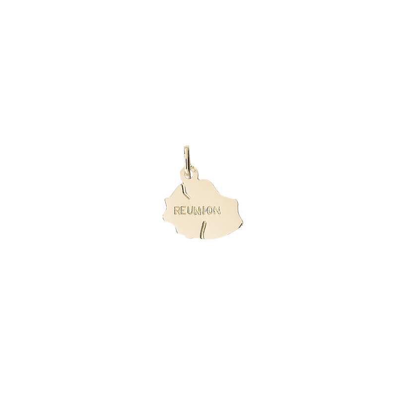 Pendentif carte la Réunion Or 9 carats  - 22 MM 