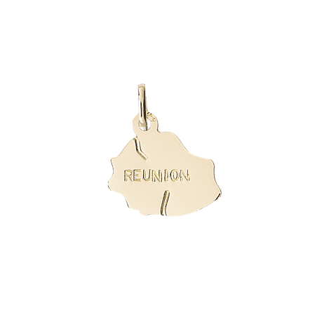 Pendentif carte la Réunion Or 9 carats  - 22 MM 