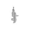 Pendentif carte Martinique Or 9 carats  - 25 MM - gris-Bijouterie La Petite Française