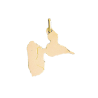 Pendentif carte Guadeloupe Or 9 carats  - 23 MM 