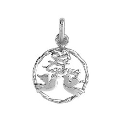 Pendentif je t'aime 2 colombes Or 9 carats  