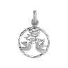 Pendentif je t'aime 2 colombes Or 9 carats  