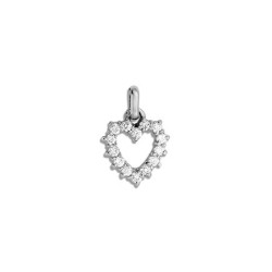 Pendentif coeur d'oxydes Or 9 carats  