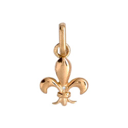 Pendentif Fleur de Lys diamant Or 9 carats   