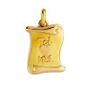 Pendentif parchemin toi, moi et coeur Or 9 carats