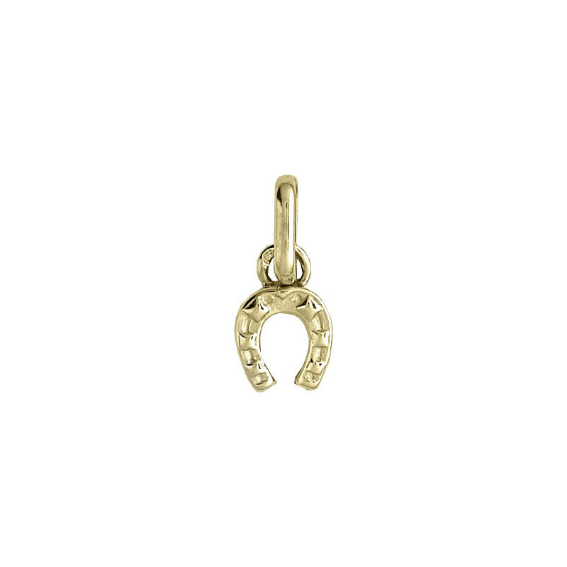 Petit pendentif fer à cheval Or 9 carats  7x5 MM - Bijouterie La Petite Française