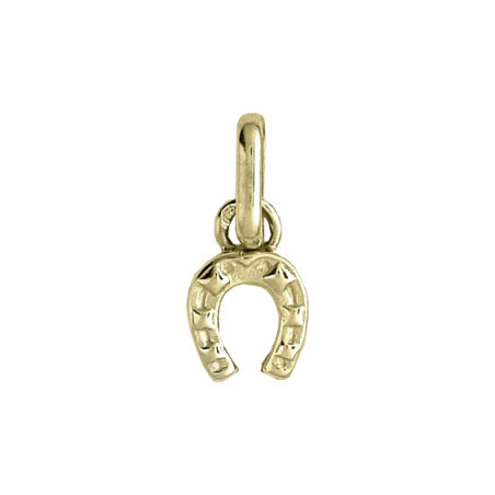 Petit pendentif fer à cheval Or 9 carats  7x5 MM - Bijouterie La Petite Française