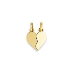 Pendentif coeur sécable Or 9 carats  - 20 MM 