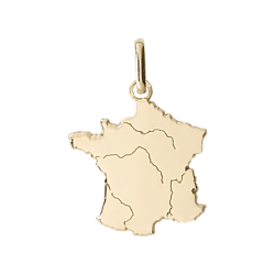 Pendentif carte de France Or 9 carats