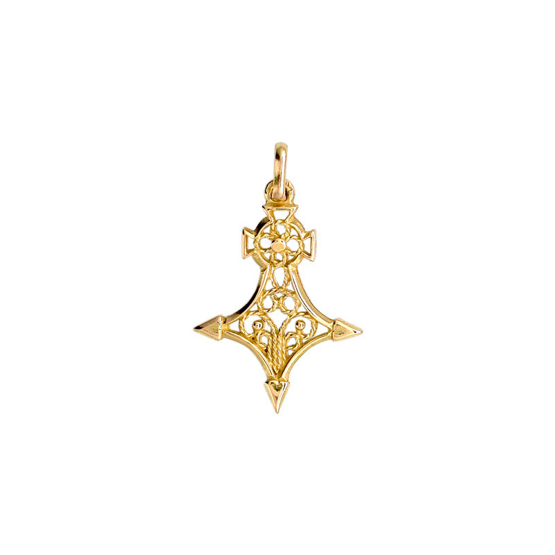 Croix du sud filigrane Or 9 carats jaune - 22 MM- Bijouterie La Petite Française