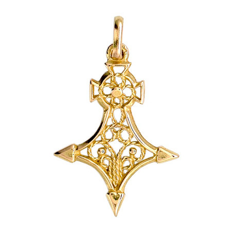 Croix du sud filigrane Or 9 carats jaune - 22 MM- Bijouterie La Petite Française