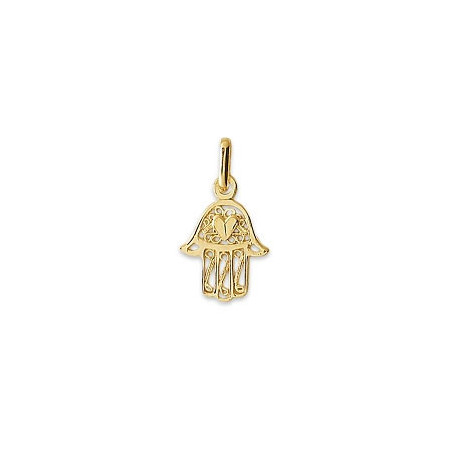 Pendentif main protectrice et coeur Or 9 carats  - 20 MM 