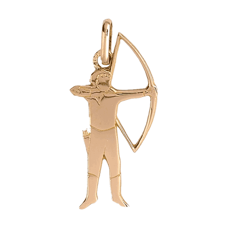 Pendentif archer or 9 carats  - Bijouterie La Petite Française