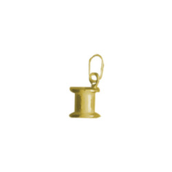 Pendentif bobine de fil Or 9 carats  