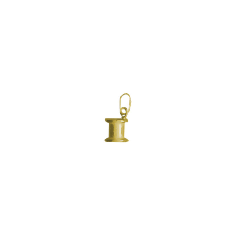 Pendentif bobine de fil Or 9 carats  