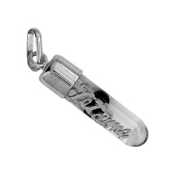 Pendentif je t'aime saphir et Or 9 carats  