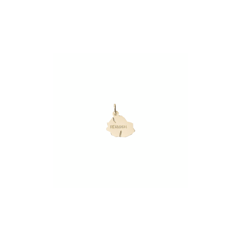 Pendentif carte la Réunion Or 9 carats  - 20 MM