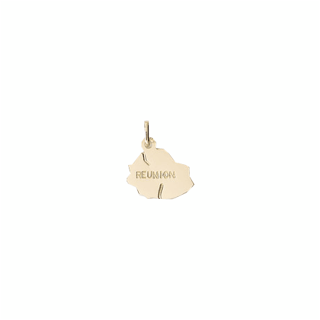 Pendentif carte la Réunion Or 9 carats  - 20 MM