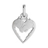 Pendentif coeur 2 chevaux Or 9 carats  - Bijouterie La Petite Française