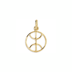 Pendentif Berbère cercle Or 9 carats  - 20 MM 