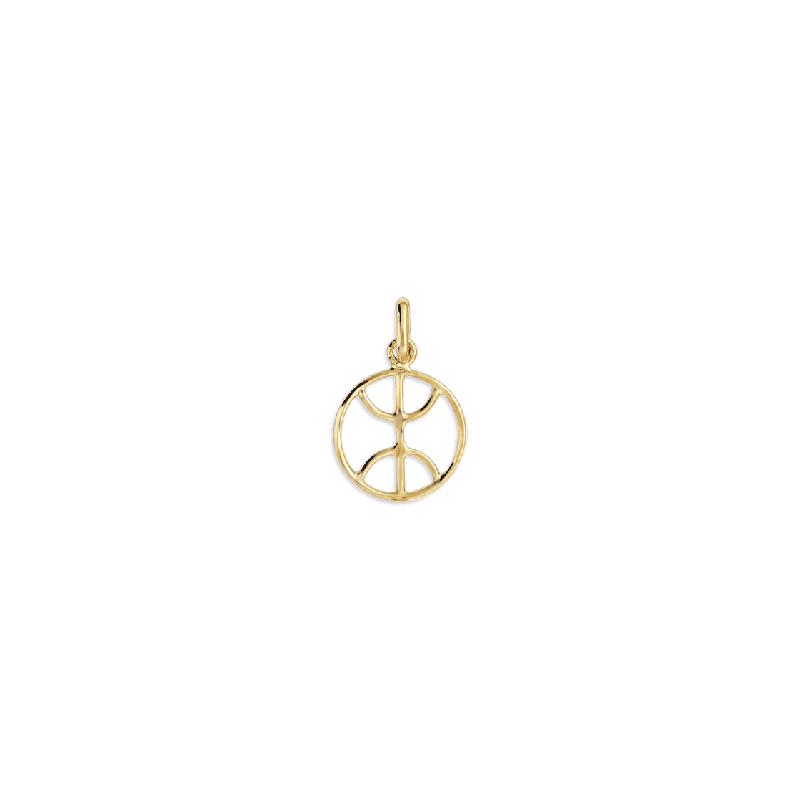 Pendentif Berbère cercle Or 9 carats  - 20 MM 
