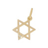 Pendentif Etoile de David diamant Or 9 carats  