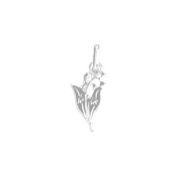Pendentif brin de muguet en Or 18 carats  gris - Bijouterie La Petite Française