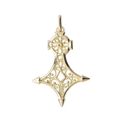Croix du sud filigrane Or 18 carats jaune - 30 MM - Bijouterie La Petite Française