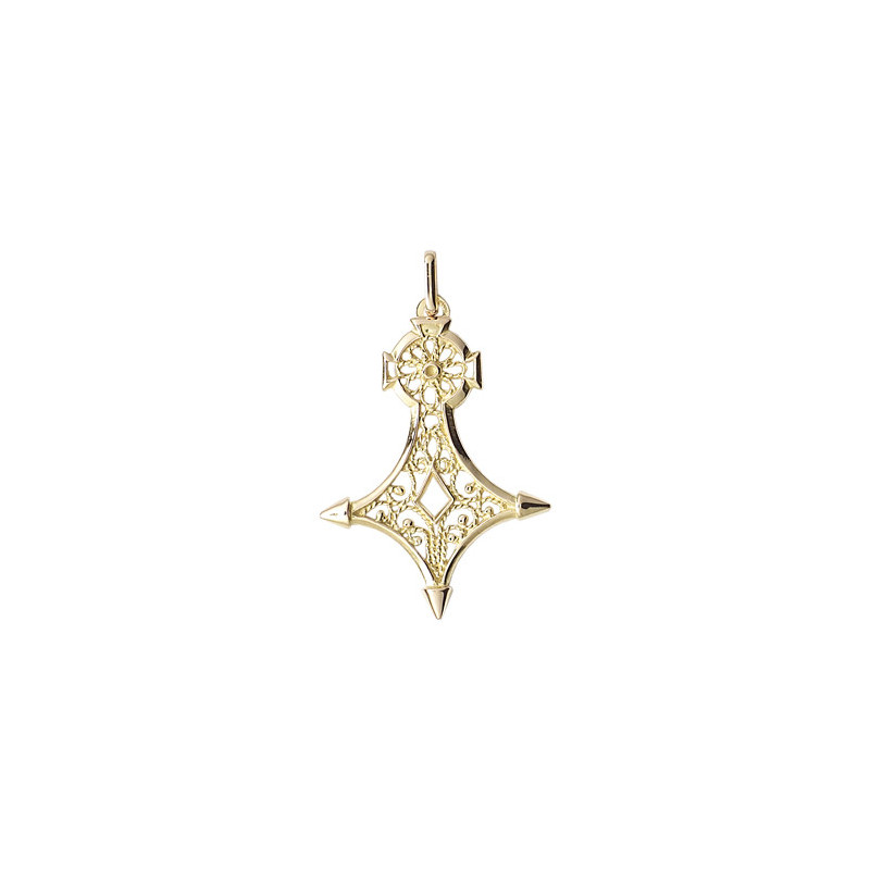 Croix du sud filigrane Or 18 carats jaune - 30 MM - Bijouterie La Petite Française