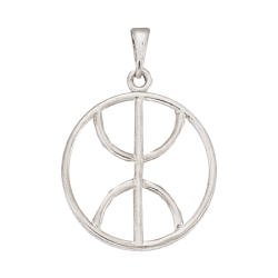 Pendentif Berbère cercle Or 9 carats  - 43 MM 