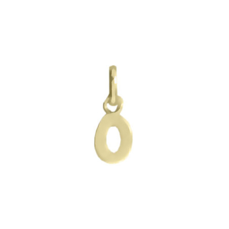 Pendentif chiffre 0 Or 9 carats jaune  - Bijouterie La Petite Française