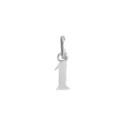 Pendentif chiffre 1 Or 9 carats gris  - Bijouterie La Petite Française