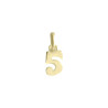 Pendentif chiffre 5 Or 9 carats jaune - Bijouterie La Petite Française