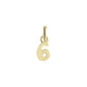 Pendentif chiffre 6 Or 9 carats jaune - Bijouterie La Petite Française