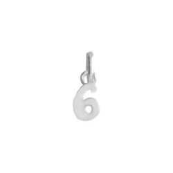 Pendentif chiffre 6 Or 9 carats gris - Bijouterie La Petite Française