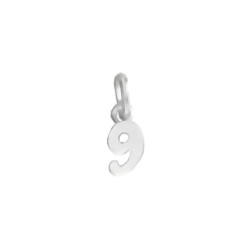 Pendentif chiffre 9 Or 9 carats gris - Bijouterie La Petite Française