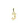 Pendentif chiffre 3 Or 18 carats jaune  - Bijouterie La Petite Française