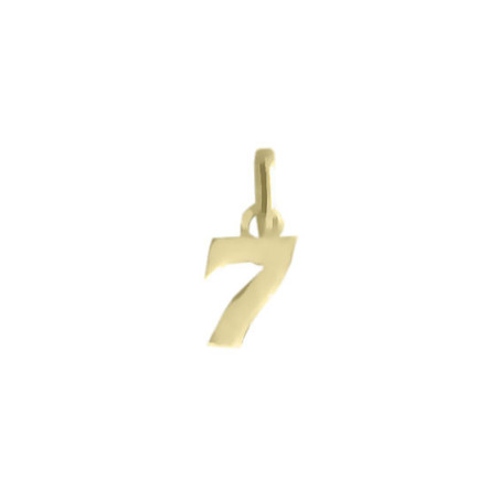 Pendentif chiffre 7 Or 18 carats jaune  - Bijouterie La Petite Française