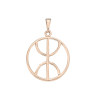Pendentif Berbère cercle - plaqué Or jaune ou rose - Atelier 1924 - Patrimoine Vivant Français
