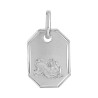 Médaille lapin rectangle – Or 9 carats jaune ou gris – Artisanat français depuis 1954
