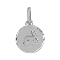 Médaille lapin ronde- Bijouterie La Petite Française
