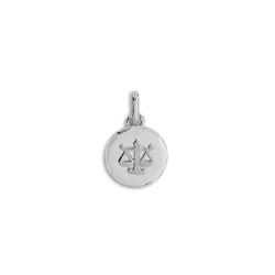 Pendentif balance ronde – Or 9 carats jaune ou gris- Bijouterie La Petite Française