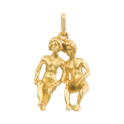 Pendentif gémeaux – Or 9 carats jaune ou gris- Bijouterie La Petite Française